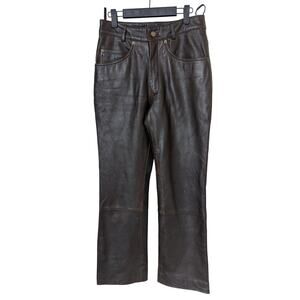Wilson's Leather Maxima | Vintage Chocolate Brown Leather Pants | Size 6